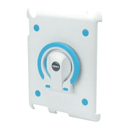 Aidata SpinStand Multifunction Stand for iPad 2, White Shell with White and Blue Ring ISP202WN